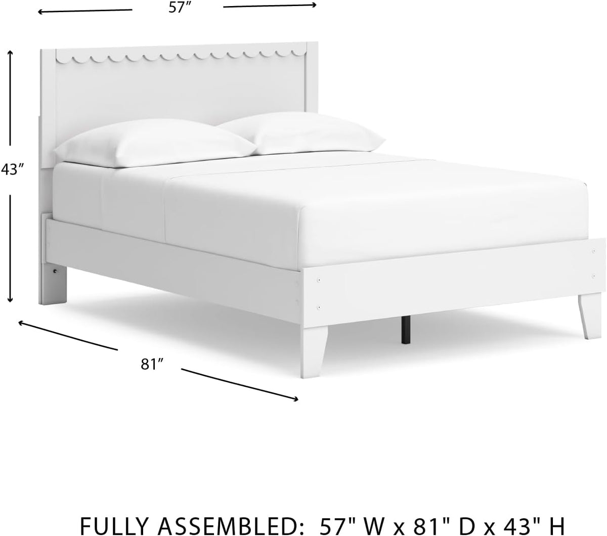 Farmhouse Full Wood Platform Bed