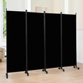 4-Panel Rolling Folding Room Divider