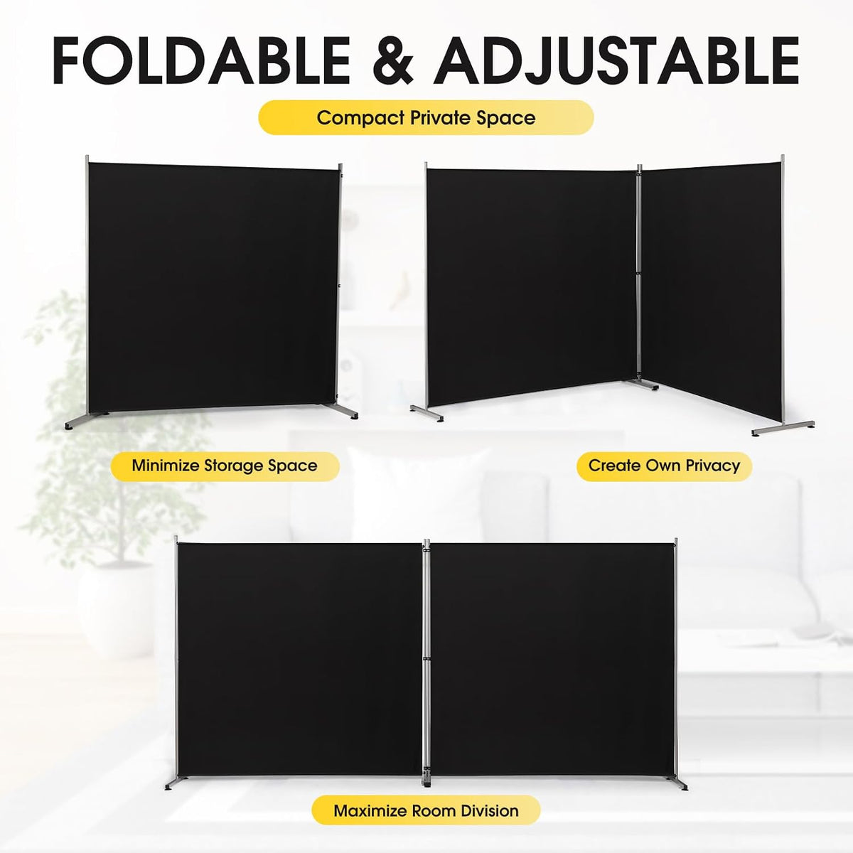 2-Panel Movable Folding Divider