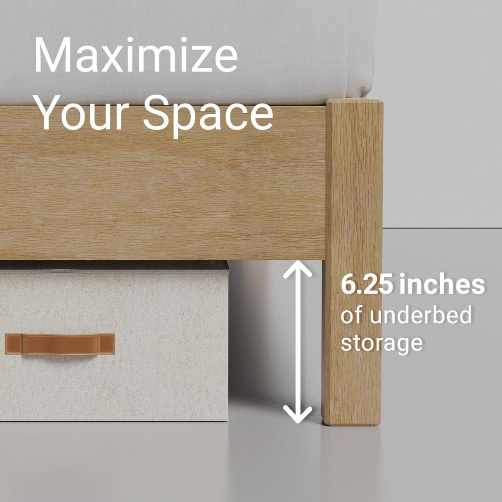 Wood Twin Storage Platform Bed Frame