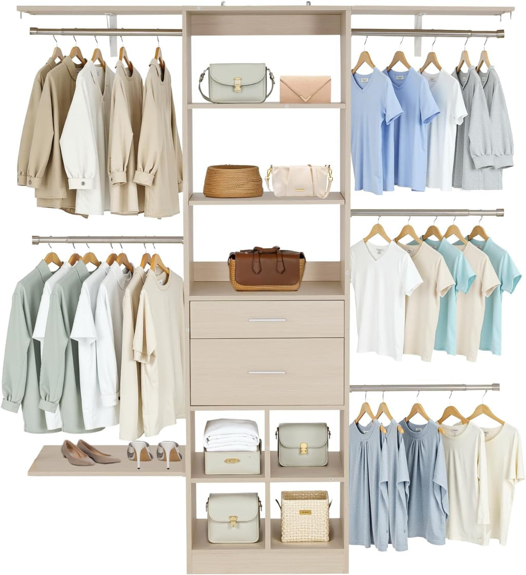 Adjustable Wood Walk-in Closet System