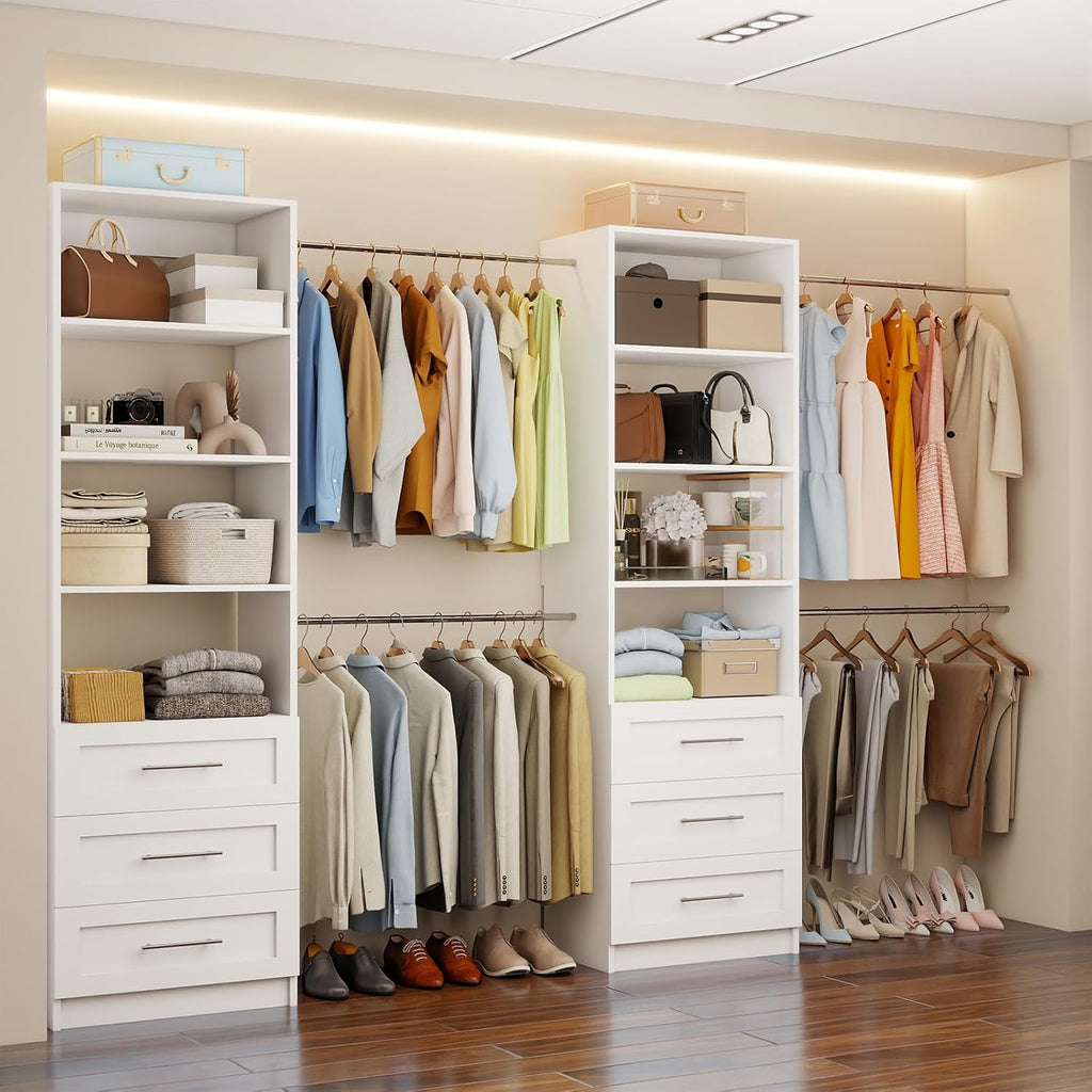 Modular Wood Walk-in Closet Organizer
