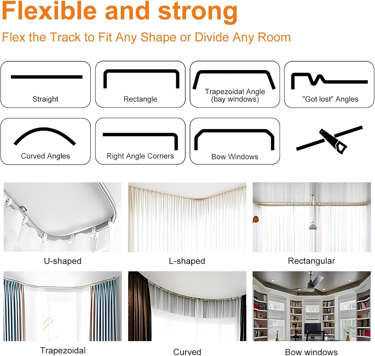 Ceiling Track Blackout Divider Curtains
