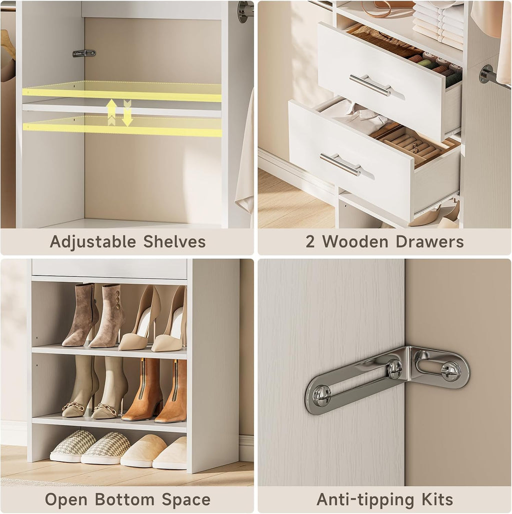 Modular Adjustable Wood Closet System
