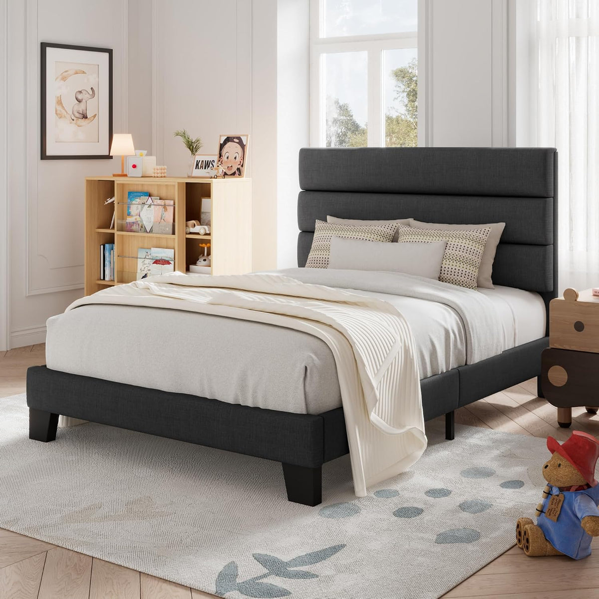 Fabric Twin Upholstered Bed Frame
