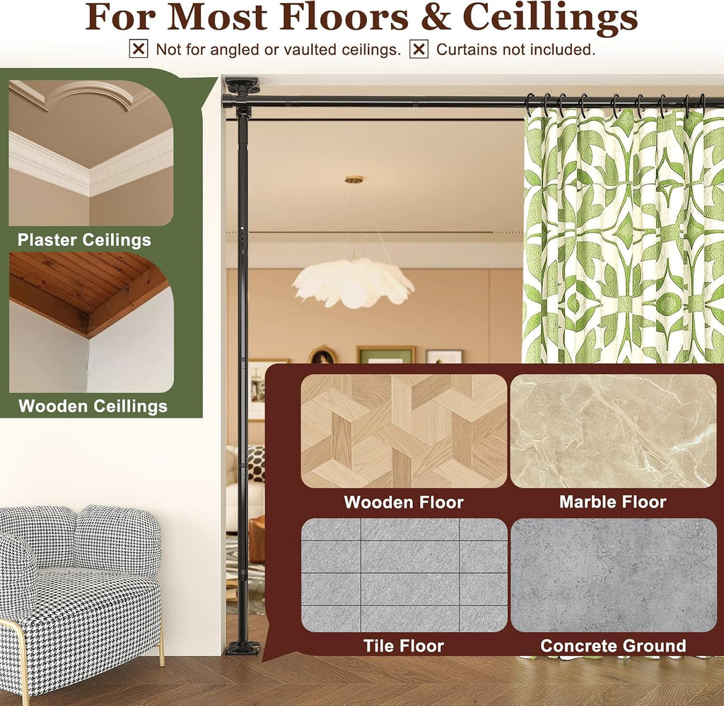 Adjustable Tension Rod Room Divider