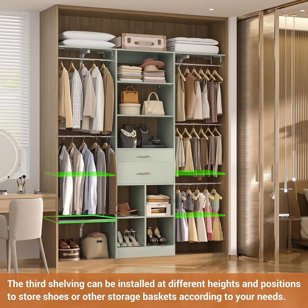 Wood Drawer Closet Organizer System