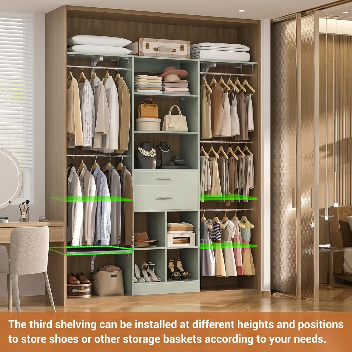 Wood Drawer Closet Organizer System