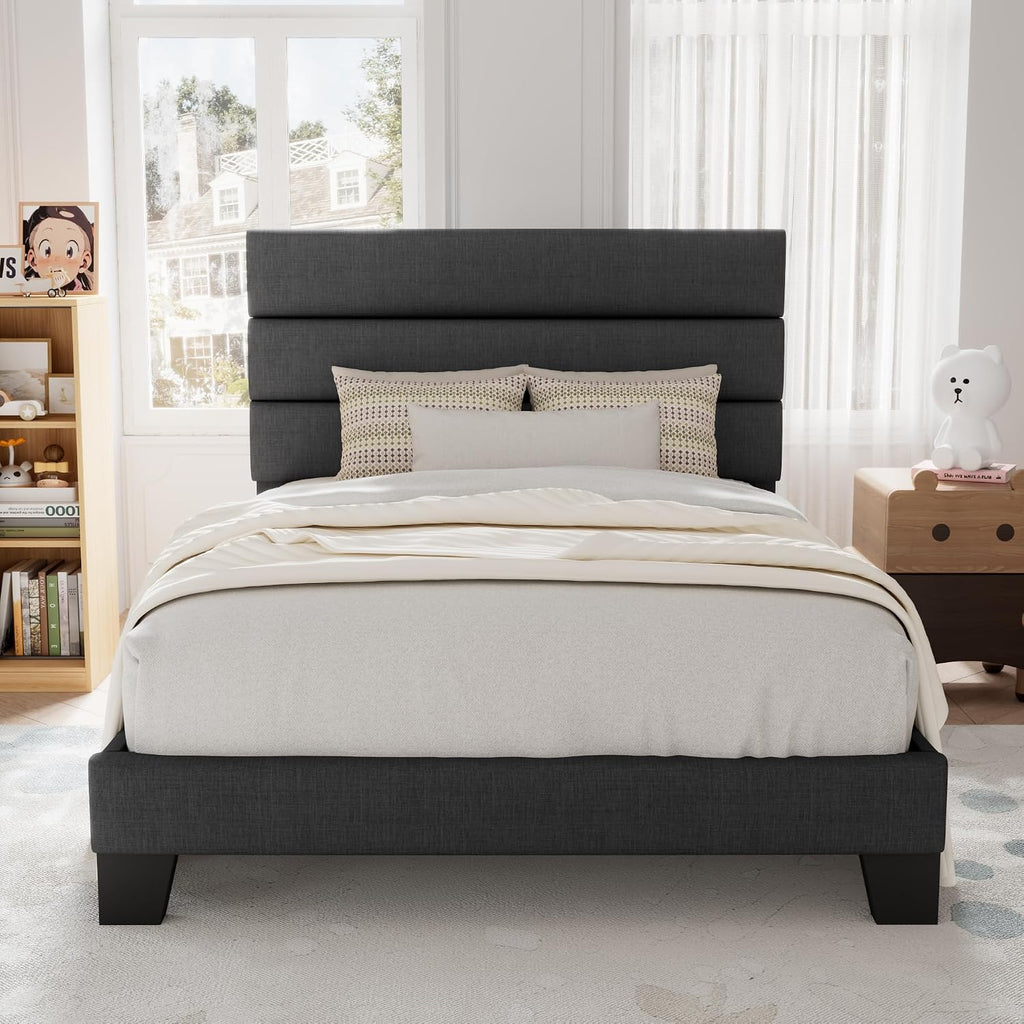 Fabric Twin Upholstered Bed Frame