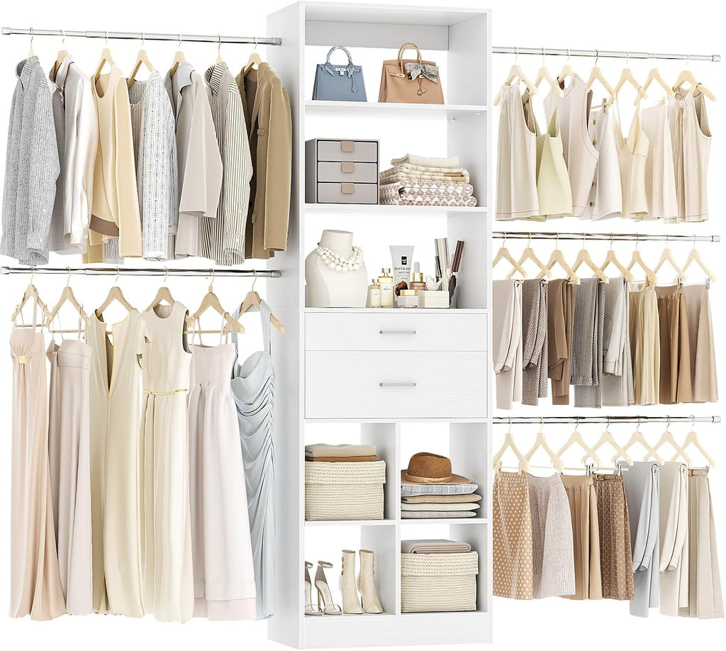 Wood Drawer Walk-in Closet Tower
