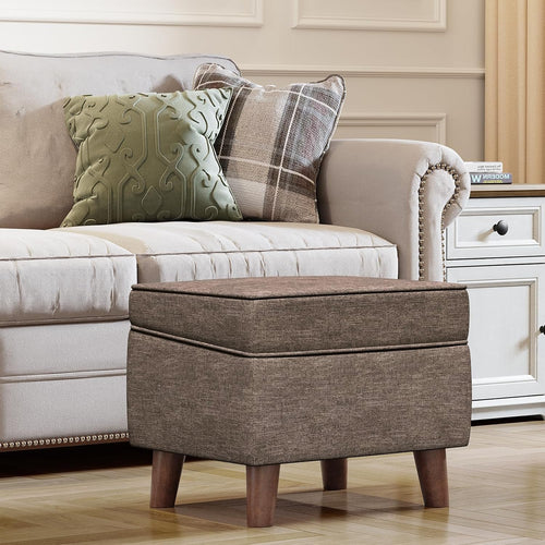 Adjustable Cover Storage Ottoman