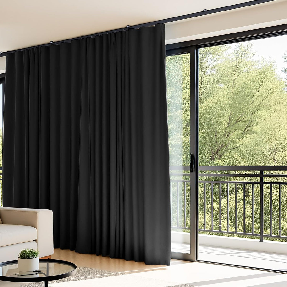 Track Mount Blackout Divider Curtains