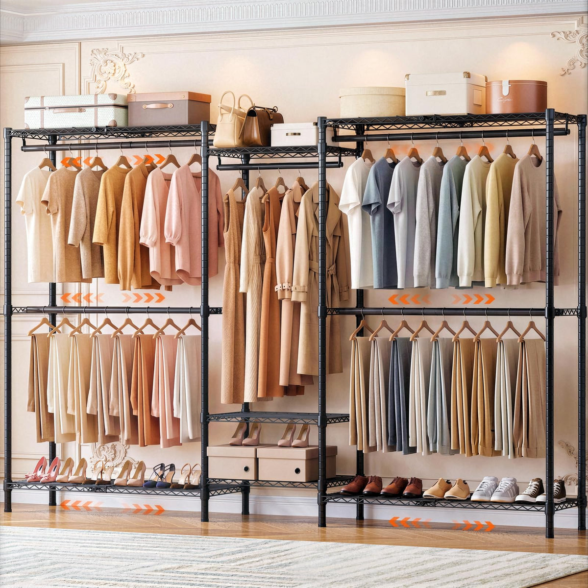 Expandable Heavy Metal Garment Rack