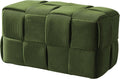 Woven Corduroy Rectangular Ottoman