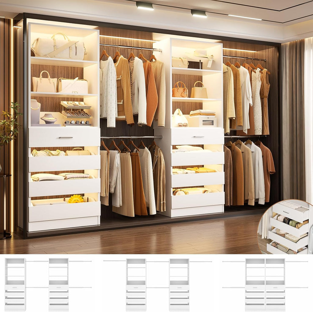 Wood Drawer Walk-in Closet System