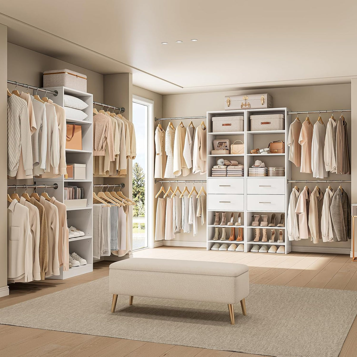 Modular Adjustable Wood Closet System