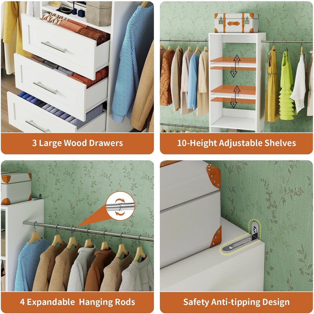 Adjustable Walk-In Closet Organizer System