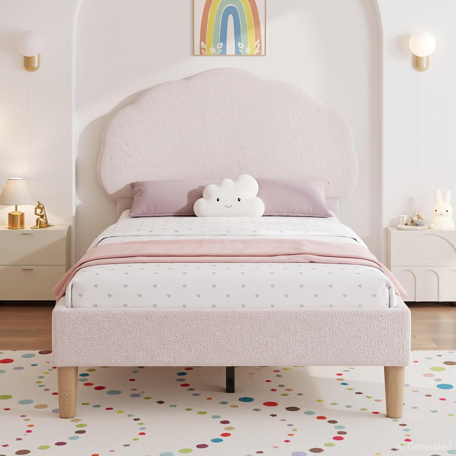 Adjustable Fabric Twin Platform Bed