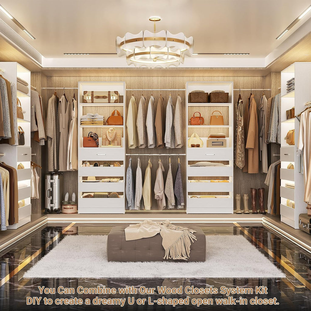 Wood Drawer Walk-in Closet System