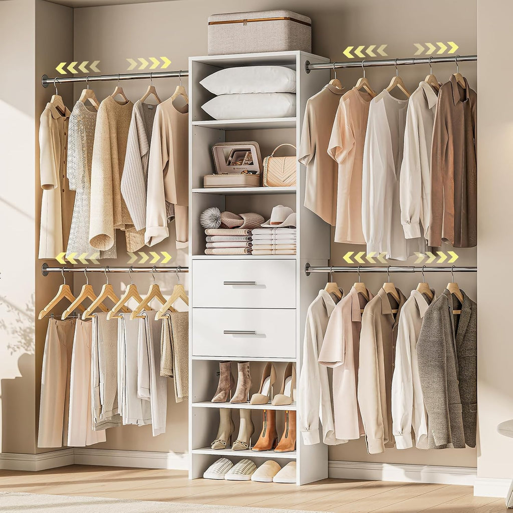 Modular Adjustable Wood Closet System