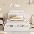 Storage Headboard Twin Low Platform Bed