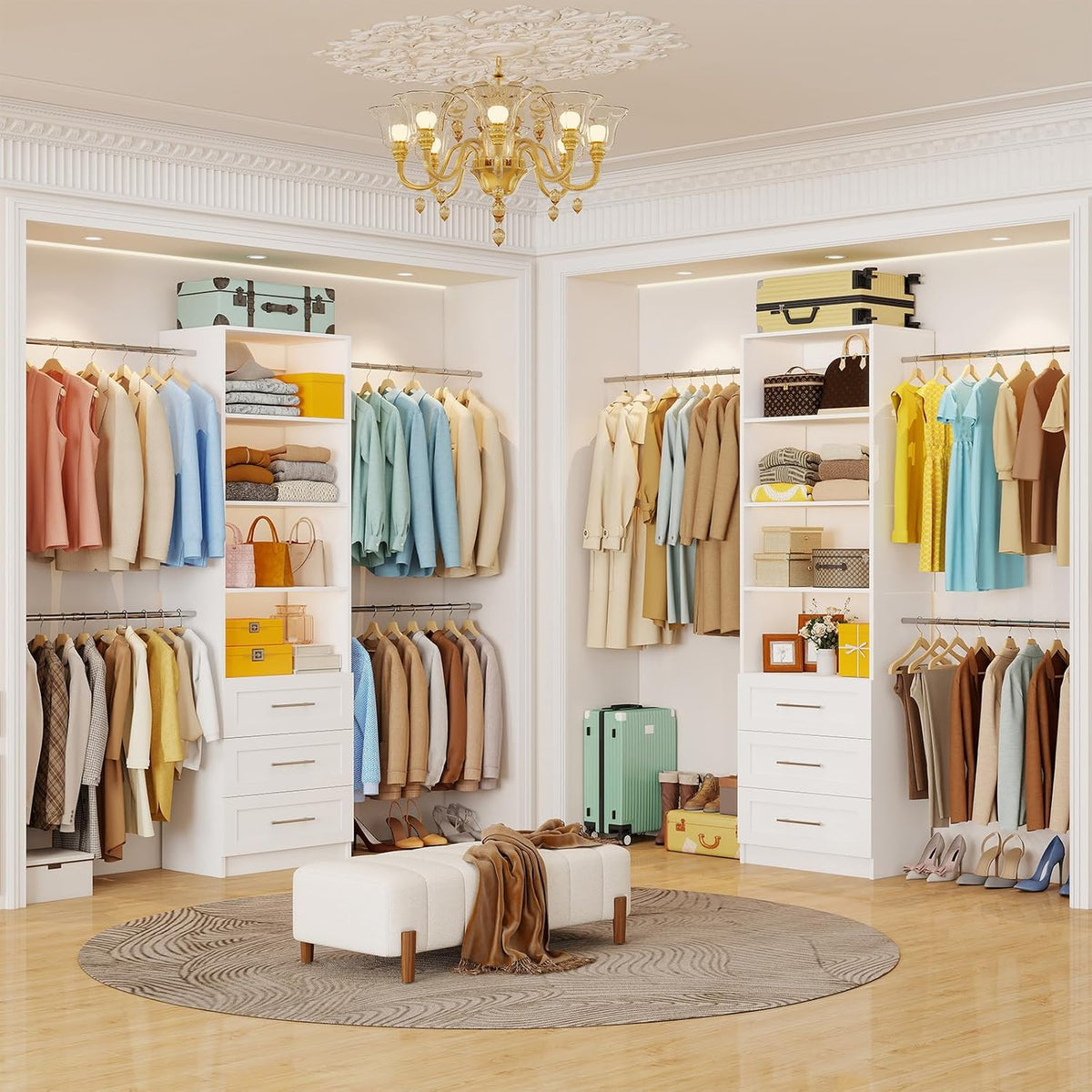 Adjustable Walk-In Closet Organizer System